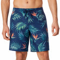 Costume da bagno uomo L blu con stampa tropicale - bermuda con cordoncino